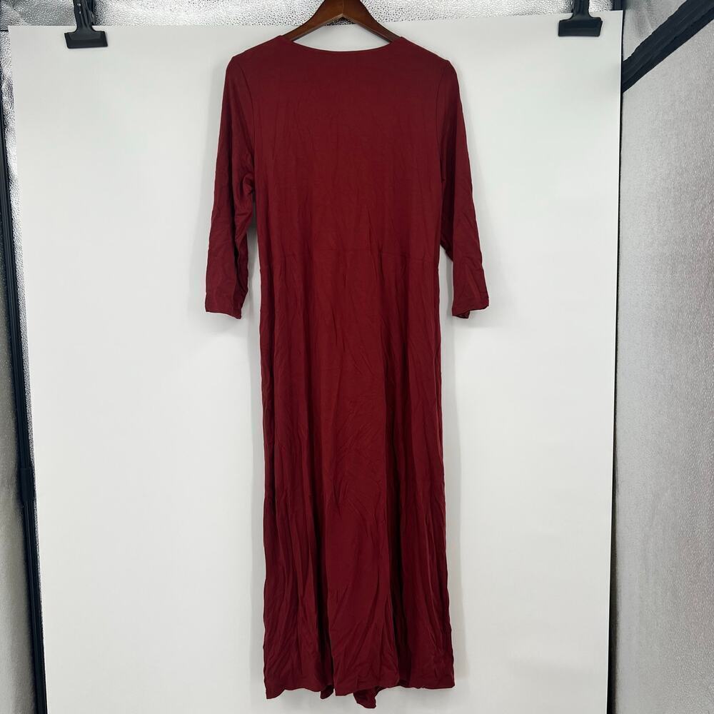 NEW Garnet Hill Ballet Wrap Knit Midi Dress classic fit ballet wrap size large - Picture 4 of 10